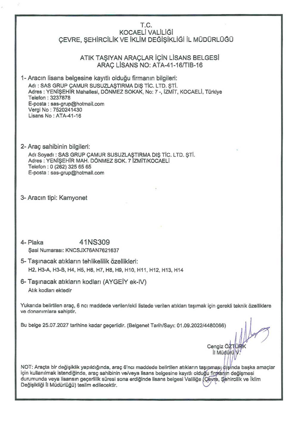 Araç Lisansı 1